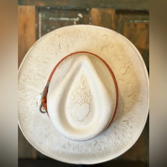 Hand designed western festival concert cowgirl hat